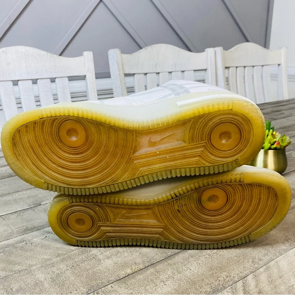 Nike Air Force 1 React QS 'White Ice' Men’s Sneakers Size 12 - Picture 6 of 8